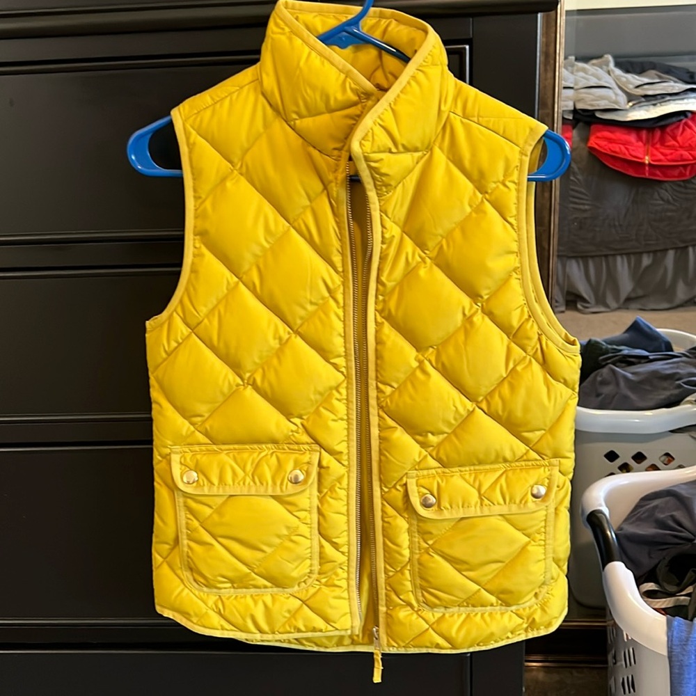 J. Crew Golden Yellow Quilted Vest